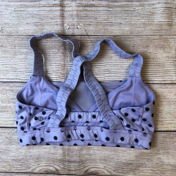 Lululemon Inner Heart Bra - High Noon Dot Lilac / Black - Picture 2 of 4